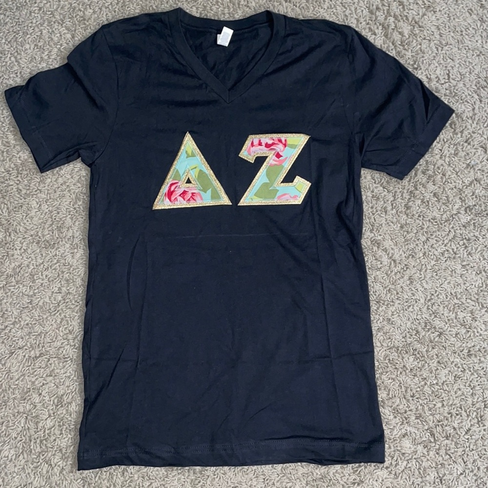 Delta Zeta Stitched Letters